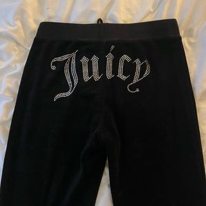 Juicy Couture Black rhinestone logo track pants